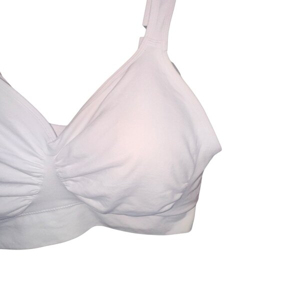 genie White Bra 44 DD-DDD Solid Adjustable Straps Solid Top Overlay Staple Basic - Picture 3 of 7